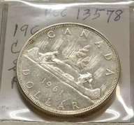 1961 Canada Silver Dollar - Canoe, PROOF