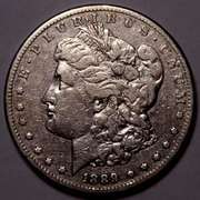 1889 CC Key Morgan Silver Dollar