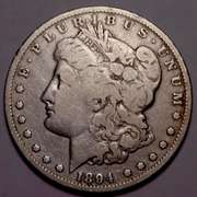 1894 Morgan Silver Dollar From a Complete Set Without The 1895