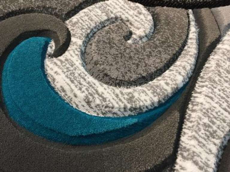 Stunning Carved Art Deco Modern Design Area Rug 6x8