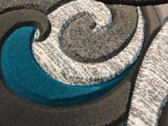 Stunning Carved Art Deco Modern Design Area Rug 6x8