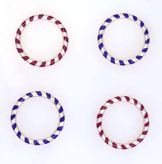 Four Paloma Picasso Tiffany Bands, Sizes 4.75 - 5