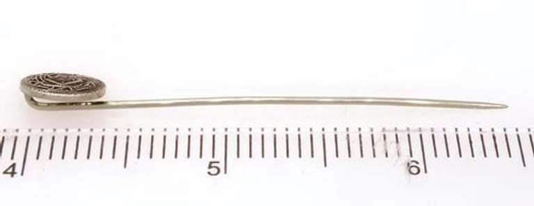 White Gold Vintage Stickpin with Diamond