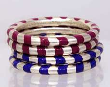 Four Paloma Picasso Tiffany Bands, Sizes 4.75 - 5