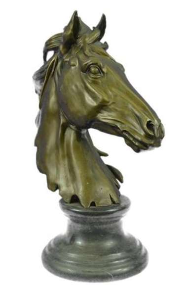Horse Head Bust Bronze Statue