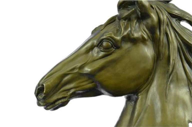 Horse Head Bust Bronze Statue
