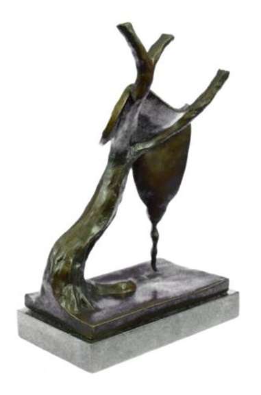 Modern Melting Clock Bronze Sculpture