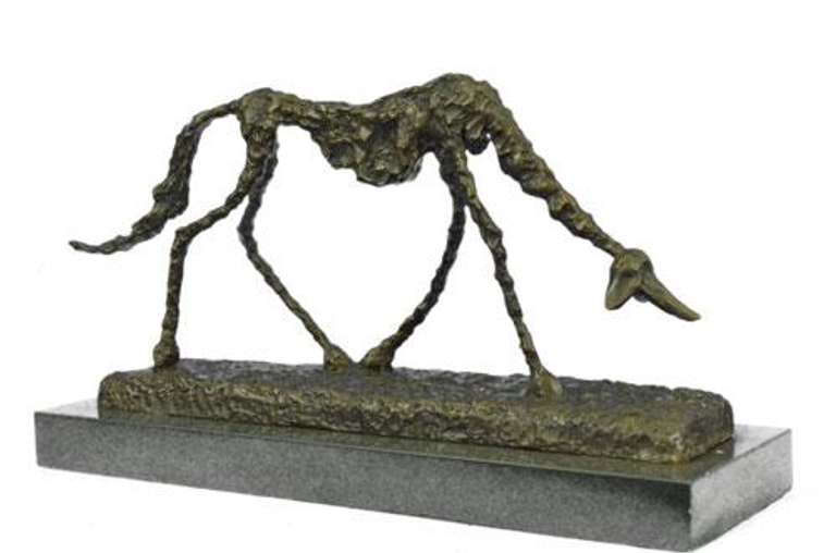 Handmade Bronze Sculpture on Marble Base Figurine
