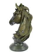 Horse Head Bust Bronze Statue