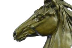 Horse Head Bust Bronze Statue