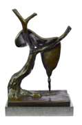 Modern Melting Clock Bronze Sculpture