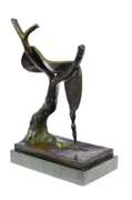 Modern Melting Clock Bronze Sculpture
