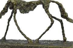 Handmade Bronze Sculpture on Marble Base Figurine