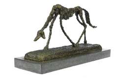 Handmade Bronze Sculpture on Marble Base Figurine