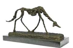 Handmade Bronze Sculpture on Marble Base Figurine