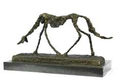 Handmade Bronze Sculpture on Marble Base Figurine