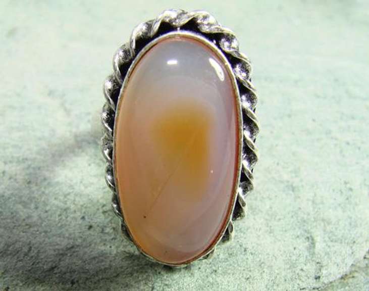 Exceptional Color Natural Stone Ethnic Handcrafted Ring