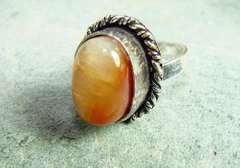 Exceptional Color Natural Stone Ethnic Handcrafted Ring