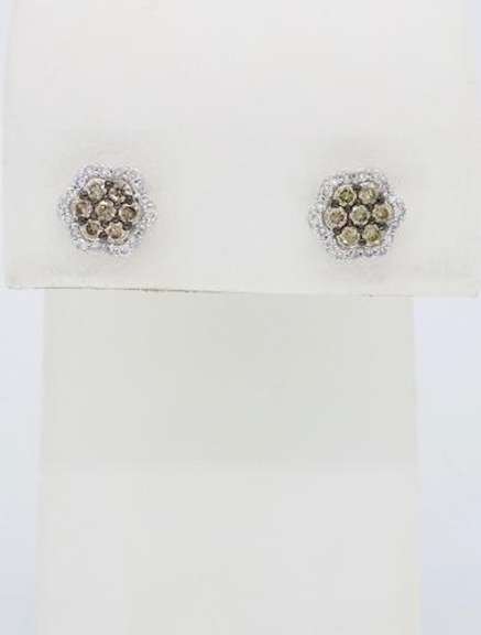 Floral Cluster .39CTW Diamond Earrings