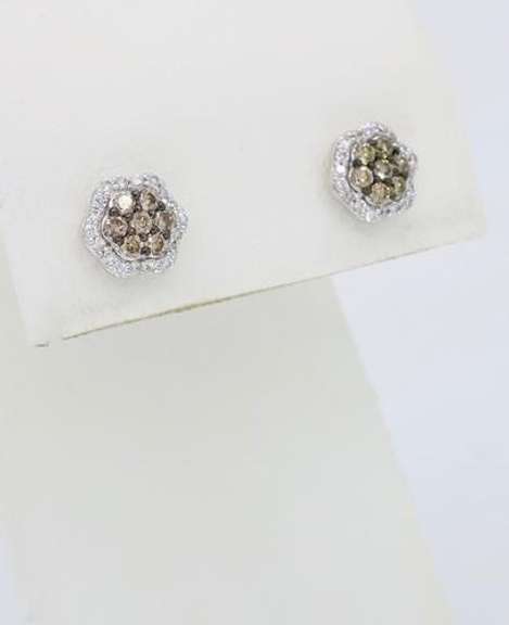 Floral Cluster .39CTW Diamond Earrings