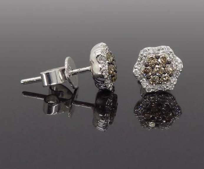 Floral Cluster .39CTW Diamond Earrings