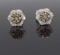 Floral Cluster .39CTW Diamond Earrings