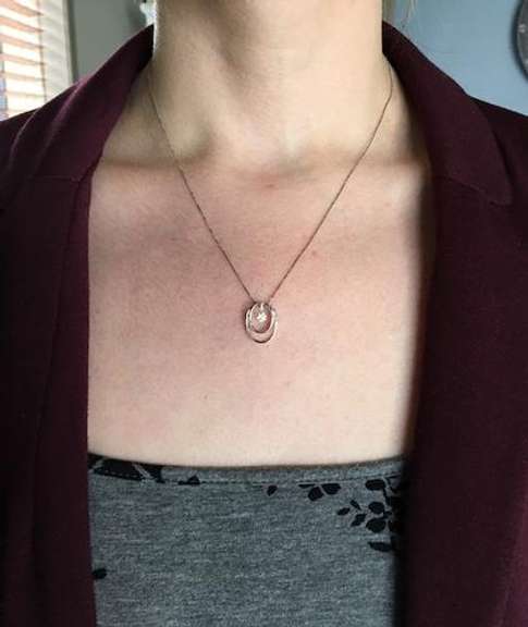 Dancing Diamond Necklace in 14K White Gold
