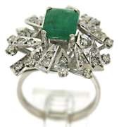 Vintage Single Cut and Emerald Ring