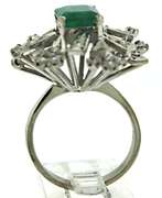 Vintage Single Cut and Emerald Ring