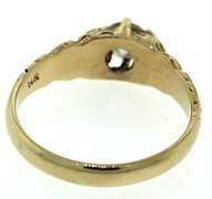 Vintage Diamond Engraved Gypsy Set Ring