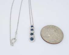 14K White Gold Diamond and Gemstone Necklace