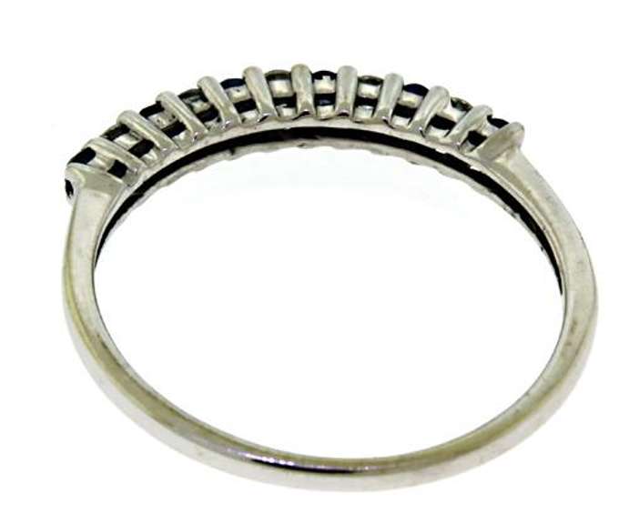 Nice Sapphire and Diamond Band Ring