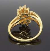 14K Yellow Gold Waterfall Diamond Ring