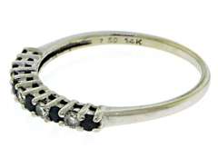 Nice Sapphire and Diamond Band Ring