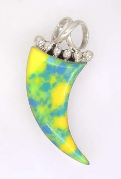 Artisan Stone Pendant in Sterling