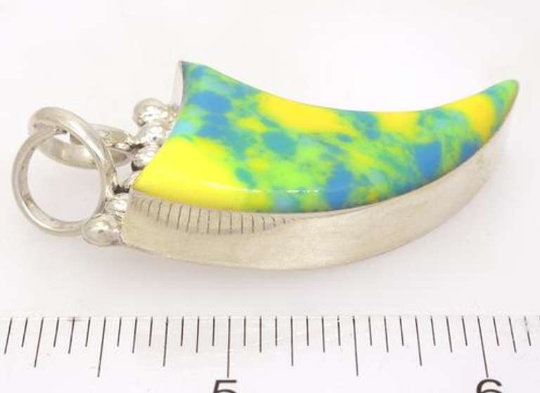 Artisan Stone Pendant in Sterling