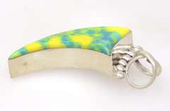 Artisan Stone Pendant in Sterling