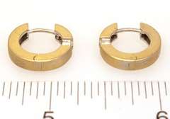 Thick Gold Hoop Earrings with Diamonds