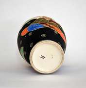 Old Satsuma Style Japanese Handpainted  Ceramic Vase