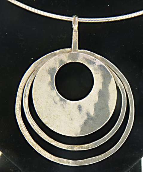 Sterling Silver Silpada Triple Circle Necklace