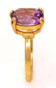 Amethyst Solitaire Ring, Size 5.5