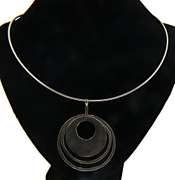 Sterling Silver Silpada Triple Circle Necklace