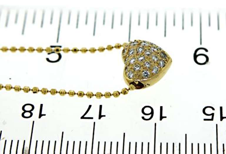 18kt Pave Diamond Heart Necklace