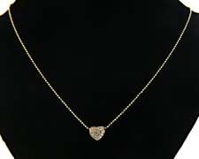 18kt Pave Diamond Heart Necklace