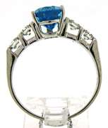 Lovely White Gold Blue Topaz and Diamond Ring