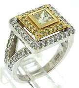 Trendy 18kt Princess Cut 1.30cts Diamond Ring