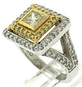Trendy 18kt Princess Cut 1.30cts Diamond Ring