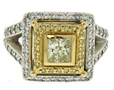 Trendy 18kt Princess Cut 1.30cts Diamond Ring