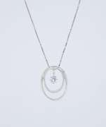 Dancing Diamond Necklace in 14K White Gold