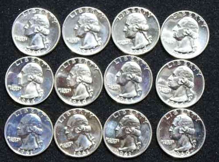 4 Each 1960 1961&1964 Choice Proof Washington Quarters